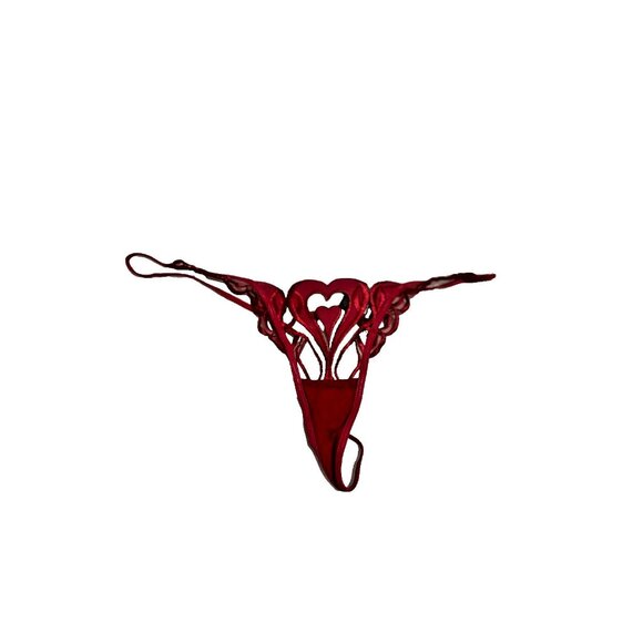 Honey Birdette Red Heart Thong Red - Picture 4 of 4